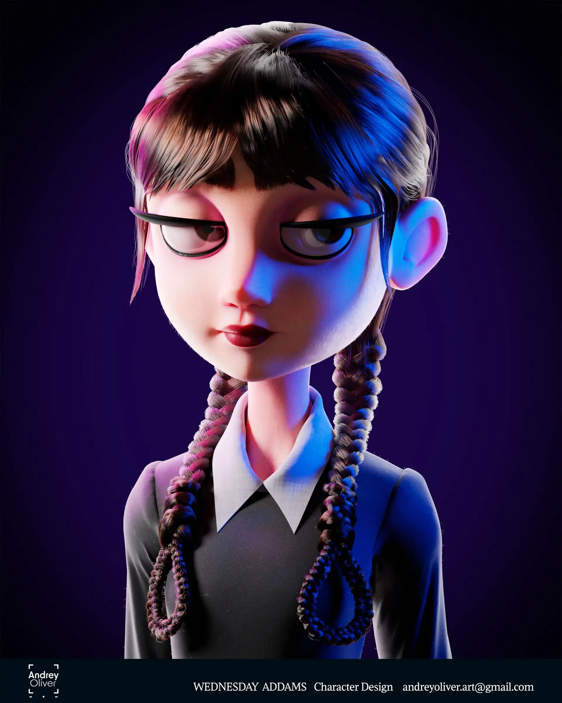 Stylized Wednesday Addams